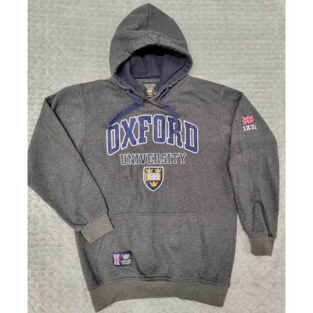 Official Oxford University Gray Hoodie Sweatshirt‎ Men's Size Small